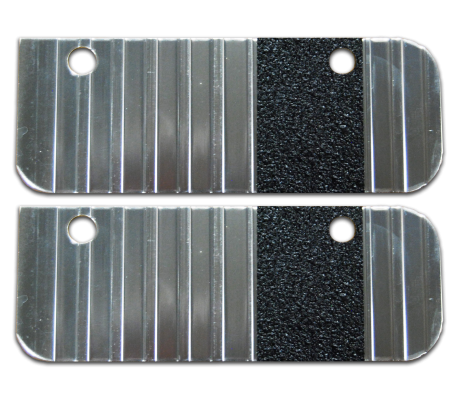 End Caps for Owens Classic Running Boards / Extruded Aluminum / Bright / Pair / Owens Products