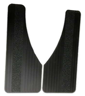 Mud Flaps Owens Classic Aluminum Mudflaps / Moon Cut / Extruded Aluminum / Universal Fit / 6.5 x 16 / Black / Owens Products