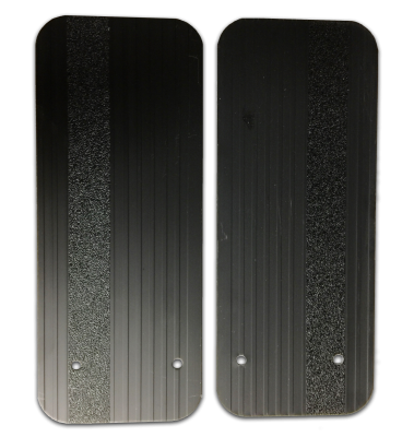 Stone Guards for Running Boards / Retangular / Extruded Aluminum / Black / Pair / Owens Products