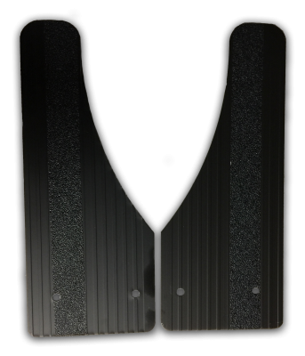 Stone Guards for Running Boards / Moon Cut / Extruded Aluminum / Black / Pair / Owens Products