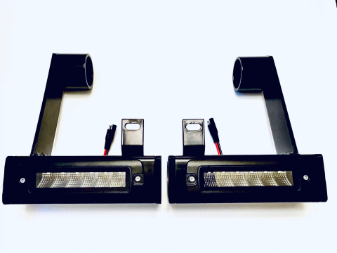 2020-Current Ford Bronco Full-Size Mini Hitch Bar Reverse 4in LED Flood Lighting Heavy Duty Bolt-On Street Series Kit and Dual End Light Cap