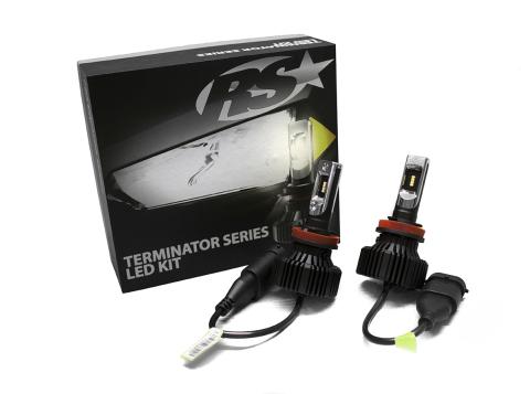 H1 Fan-less LED Conversion Headlight Kit with Pin Point Projection Optical Aims and Shallow Mount Design Terminator Series Race Sport Lighting