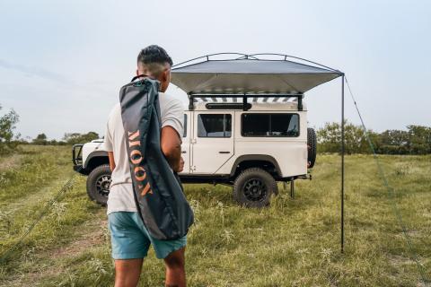 Sun Shade Canopy 9x7 Foot Truck Van Awning Gray Moonshade