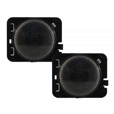 Side Fender Amber LED Light Kit with White HALO fits 06-17 JEEP Wrangler JK Race Sport Lighting