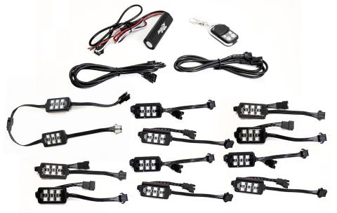 12-Piece Light 6SMD POD RGB Multi-Color Accent Kit with Remote Control ColorADAPT Race Sport Lighting