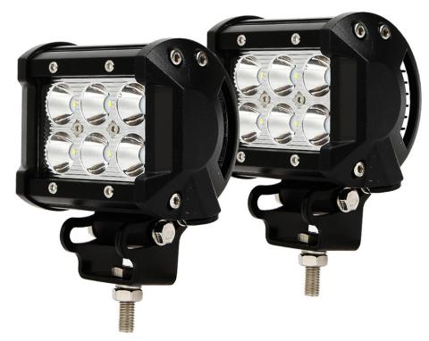 18W 6-LED Bottom Mount LED Spot Lights PairStreet Series Race Sport Lighting