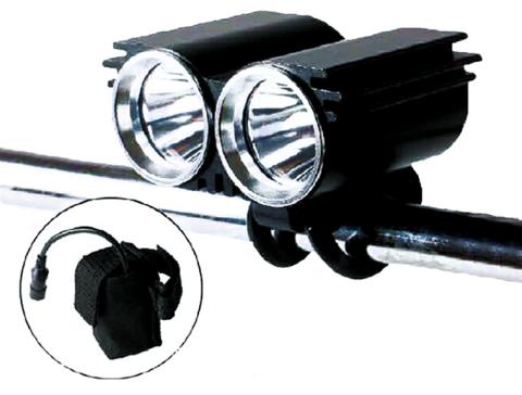 20 Watt Super Bright LED Headlight System Mounts on Handles or Helmet Race Sport Lighting