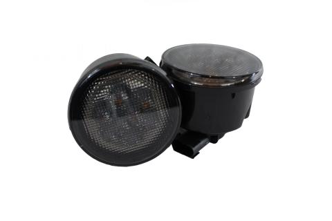 07-18 Jeep Wrangler front grill LED turn signals With smoked lens Pair Race Sport Lighting