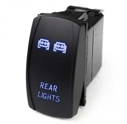 LED Rocker Switch w/ Blue LED Radiance Rear Lights Race Sport Lighting