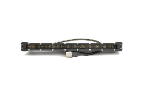 14 Inch 5w LoPro Ultra Slim LED Light Bar with Amber Marker Running Light Function 60w Includes Rocker Switch and Harness Race Sport Lighting