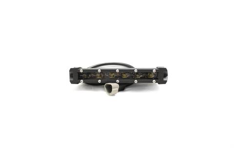 8 Inch 5w LoPro Ultra Slim LED Light Bar with Amber Marker and Running Light Function 30w Includes Rocker Switch Harness Race Sport Lighting