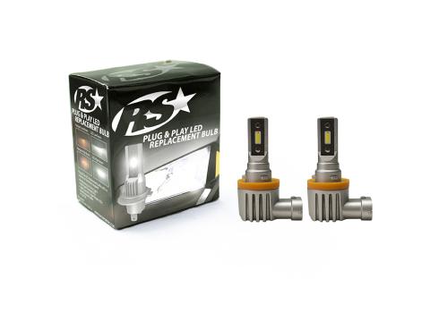 H11 Plug N Play Super LUX LED Replacement Bulbs 1,900 LUX Max Output PNP Series Race Sport Lighting