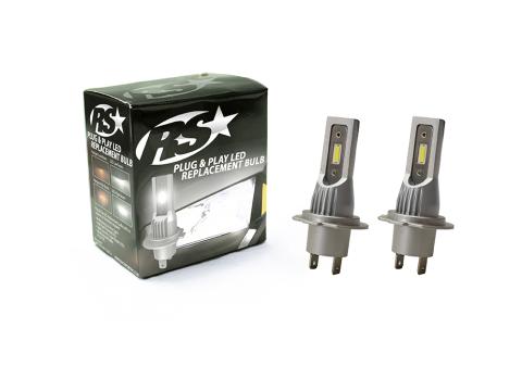 H7 Plug N Play Super LUX LED Replacement Bulbs 1,900 LUX Max Output PNP Series Race Sport Lighting