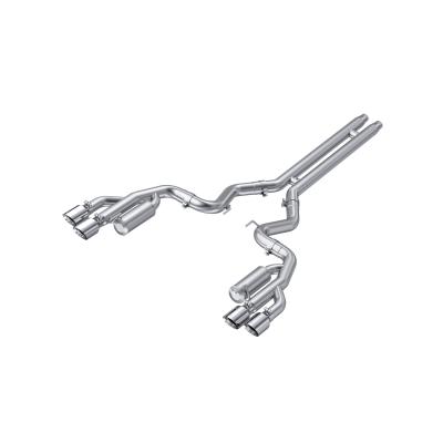 3 Inch Cat Back Exhaust System For 18-23 Ford Mustang GT 5.0L With Quad 4 Inch Dual Wall Tips Race Version T304 Stainless Steel MBRP