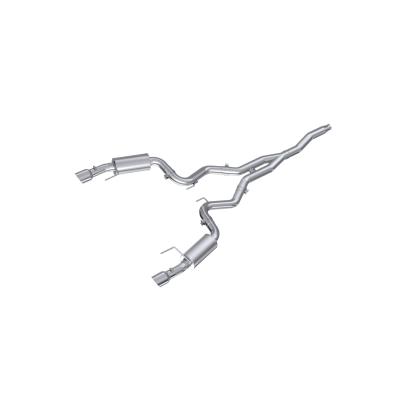 3 Inch Cat Back Exhaust System For 15-18 Ford Mustang 2.3 EcoBoost and 19-Up Ford Mustang 2.3L EcoBoost Dual Split Rear Street Version 4.5 Inch Tips Aluminized Steel MBRP