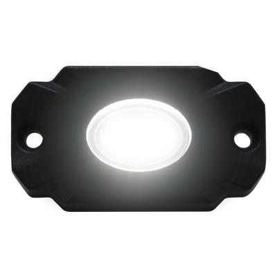 Single White Ultra Bright LED Rock Light Crawler Pod 1250 Lumens Race Sport Lighting