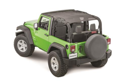 Jeep JK ShadeMaker Freedom Mesh Bimini Top Plus For 07-18 Wrangler JK 2 Door Black MasterTop