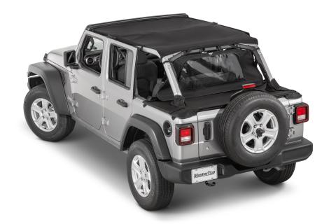 Jeep JL Regular Tonneau Cover 2 Piece Combo For 18-2024  Wrangler JLU 4Dr Soft Top Models MasterTwill Wind Stopper MasterTop