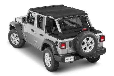 Jeep JL Regular Tonneau Cover 2 Piece Combo For 18-2024  Wrangler JLU 4Dr Hard Top Models MasterTwill Wind Stopper MasterTop