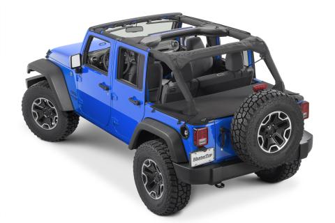 Jeep Tonneau Cover For 07-18 Jeep JK Wrangler 4 Door For Use With Windstopper Plus Mastertwill MasterTop