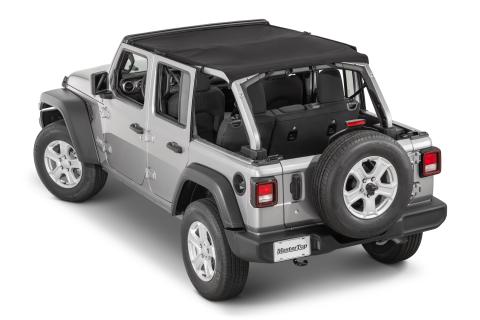 Bimini Top Plus Regular Wind Stopper/Tonneau Cover 3 piece Combo 2018-2023 Jeep JLU Wrangler 4Dr For HardTop JLU Models MasterTwill