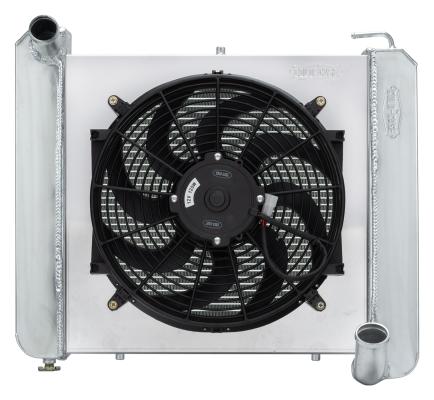 61-62 Corvette Aluminum Performance Radiator 16 Inch Fan Kit Cold Case Radiators