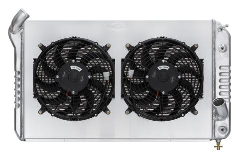 69-72 Corvette Big Block Aluminum Radiator Dual 12 Inch Fan Kit Cold Case Radiators