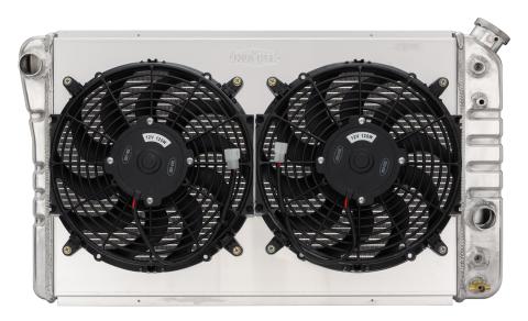 84-90 Corvette Aluminum Radiator Dual 12 Inch Fan Kit Cold Case Radiators