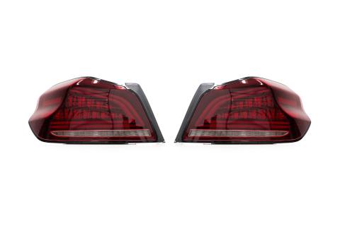 OLM Spec CR Tail Lights Red Lens Black Base 2015-2021 Subaru WRX & STI