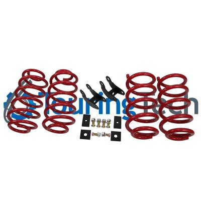 Lowering Springs 2.0 Inch Front 3.0 Inch Rear w/ Rear Shock Extenders 07-19 Escalade/ESV 07-13 Escalade EXT 07-13 Avalanche 07-14 Suburban 1500 07-19 Tahoe 07-19 Yukon 07-13 Yukon XL 1500