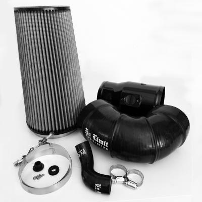 6.4 Cold Air Intake 08-10 Ford Super Duty Power Stroke Black Dry Filter No Limit Fabrication