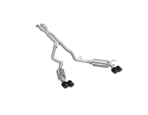 Cat-Back 2.5 inch Dual Rear Quad Carbon Fiber Tips 20-Up Explorer/Aviator MBRP