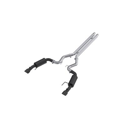 2024-Up For Mustang GT S650 5.0L Armor BLK Black-Coated AL 3 Inch Cat-Back Dual Split Rear With Black Tips Street Version MBRP