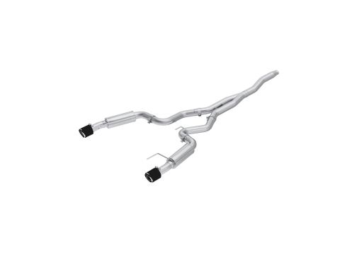 2015-2018 Ford Mustang 2.3L EcoBoost and 2019-Up Ford Mustang 2.3L EcoBoost T304 Stainless Steel 3 Inch Cat-Back Dual Split Rear with Carbon Fiber Tips Race Version MBRP