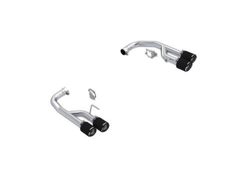 24-Up Ford Mustang GT 5.0L Armor Pro T304 Stainless Steel 2.5 Inch Axle-Back Dual Split Rear with Quad Carbon Fiber Tips Race Profile MBRP