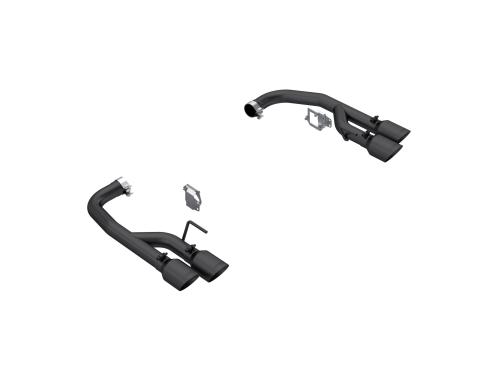 24-Up Ford Mustang GT 5.0L Armor BLK Black-Coated Aluminized Steel 2.5 Inch Axle-Back Dual Split Rear with Quad Black Tips Race Profile MBRP