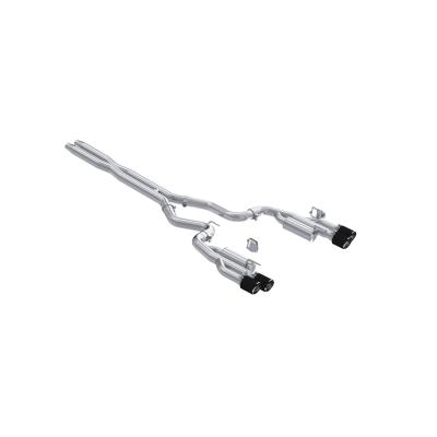 24-Up Ford Mustang GT 5.0L, Armor Pro T304 Stainless Steel 3 Inch Cat-Back Dual Split Rear with Quad Carbon Fiber Tips, Race Profile MBRP