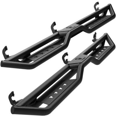 Star Strider Compatible with 07-18 Chevy Silverado GMC Sierra 1500; 07-19 2500 3500HD; 19 LD / Limited Crew Cab Side Step Rails Nerf Bars Running Boards Tyger Auto