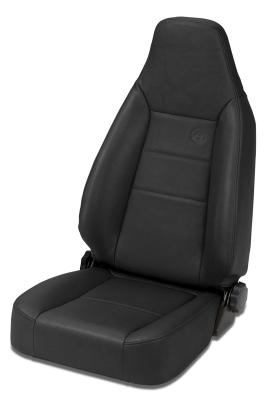 Trailmax II Sport Front High Back Bucket Seat For Jeep 1976-1986 CJ7 All Vinyl Black Crush Bestop