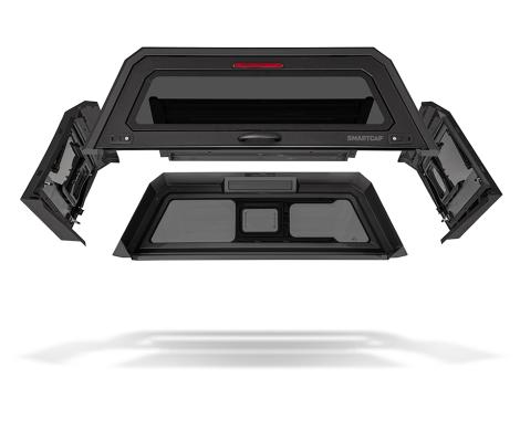 RAM 1500 Truck Bed Cap SmartCapEVO Sport Matte Black For 19-24 RAM 1500 6.4 Foot Standard Bed SmartCap