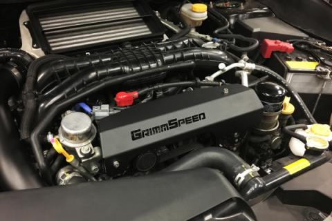 Pulley Cover Black For Subaru 15-21 WRX GrimmSpeed