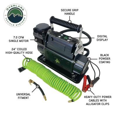 EGOI Portable Air Compressor System 12.3 CFM With Digital Control Panel, Storage Bag, Hose & Attachments Dual Motor Up Down Air
