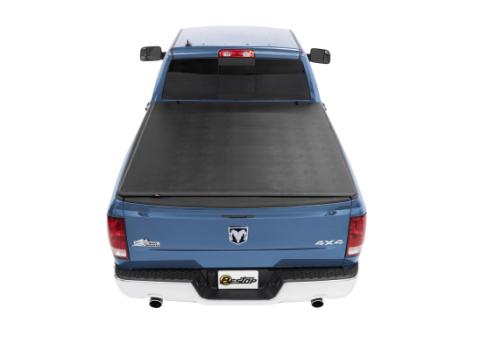 EZ-Fold Soft Tri-Fold Tonneau Cover For Dodge 2009-2010 Ram 1500 5.5 Foot Black Tailgate Spoiler Not Included Bestop