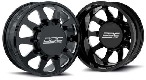 Dually Wheels The Ten Forged 20x8.25 8x200 Black/Mill 05-25 Ford F-350 11-14 Ford F-450 19-25 Ram 19-25 3500 DDC Wheels