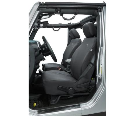 Jeep Seat Covers For Jeep 2013-2018 Wrangler JK 4 Door Front Premium Vinyl Fabric Black Diamond Bestop