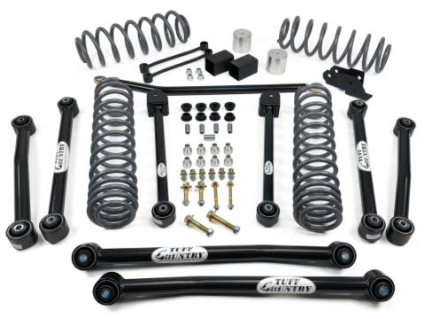 4 Inch Lift Kit 18-19 Jeep Wrangler JLU 4 Door Models Only EZ-Flex Tuff Country