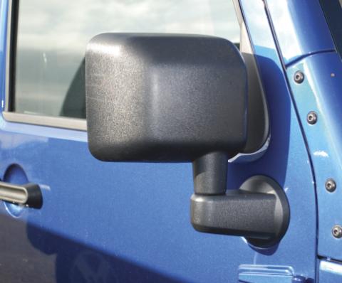 Jeep Mirror Replacement Set For Jeep 2007-2018 Wrangler JK Without Power Mirrors Black ABS Composite Bestop