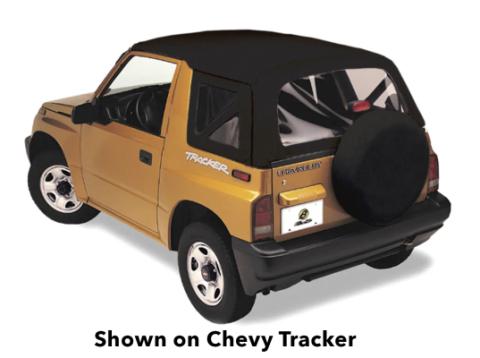 Replace-A-Top for OEM Hardware For Chevy 1999-2004 Tracker Clear Black Crush No Door Skins Included Bestop