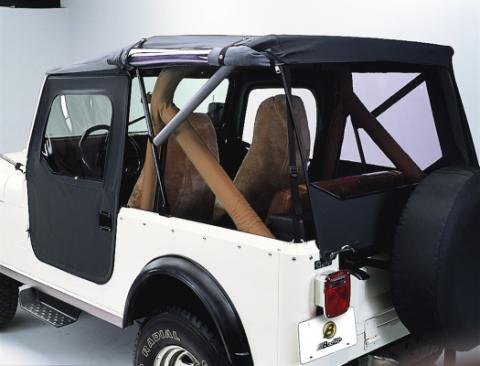 Tigertop Soft Top For Jeep 1976-1986 CJ7 Black Crush Bestop