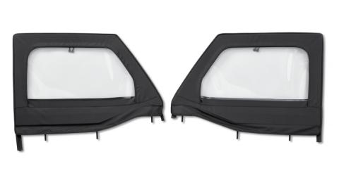 Jeep Half Doors HighRock 4x4 Element Upper Fabric Half Doors For Jeep 2020-2024 Gladiator Front Black Diamond Pair Bestop